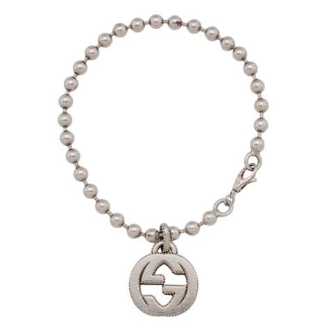 gucci boule silver bracelet|gucci interlocking silver bracelet.